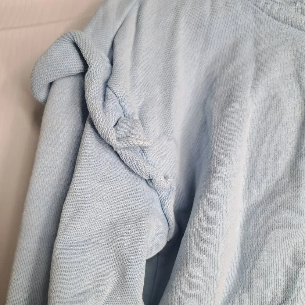 Pale Blue Ruffle Sleeve Hoodie by Gymboree